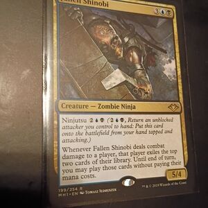 Fallen Shinobi Card - Black and Gold